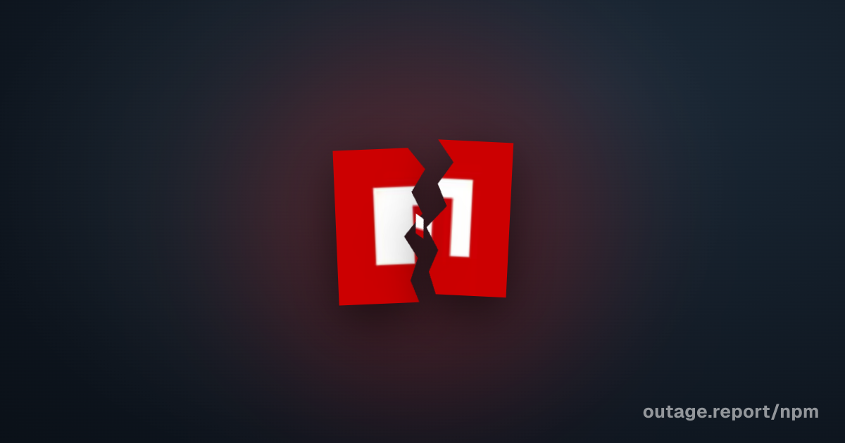 Is npm Down? Live Status, Outage Map & Reports