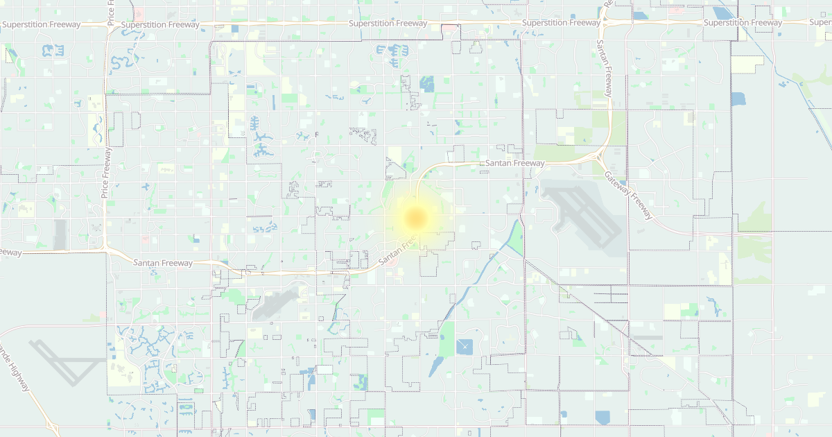 Outage heatmap during the incident
